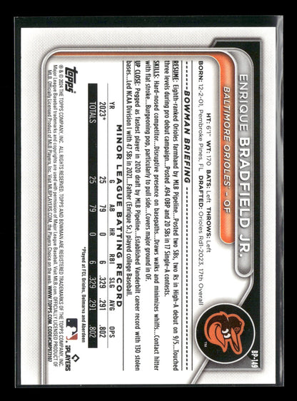 2024 Bowman Enrique Bradfield Jr. #BP-149