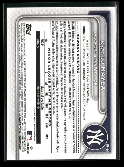 2024 Bowman Brando Mayea #BP-84