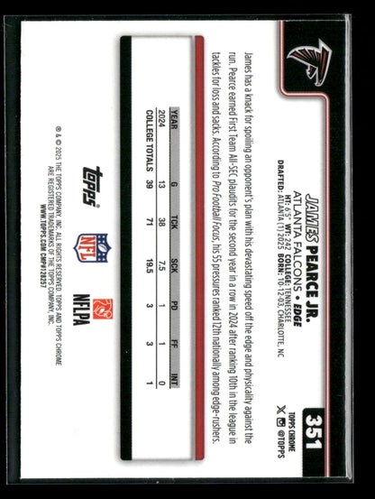 2025 Topps Chrome Football James Pearce Jr. #351 RC