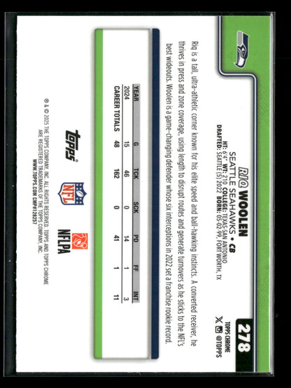 2025 Topps Chrome Football Riq Woolen #278