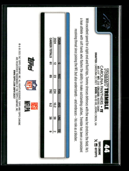 2025 Topps Chrome Football Tommy Tremble #44