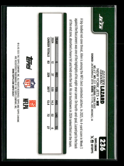 2025 Topps Chrome Football Allen Lazard #236