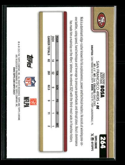 2025 Topps Chrome Football Nick Bosa #264