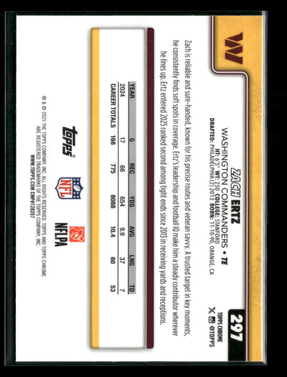 2025 Topps Chrome Football Zach Ertz #297