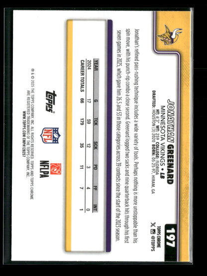 2025 Topps Chrome Football Jonathan Greenard #197