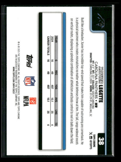 2025 Topps Chrome Football Xavier Legette #38