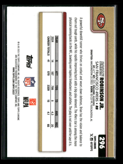 2025 Topps Chrome Football Brian Robinson Jr. #296