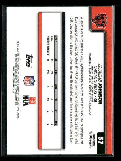2025 Topps Chrome Football Jaylon Johnson #170