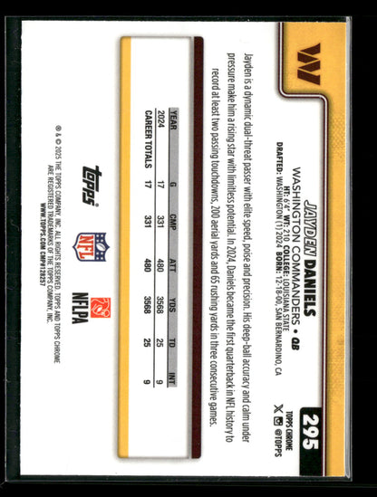 2025 Topps Chrome Football Jayden Daniels #295
