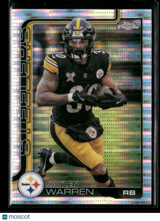 2025 Topps Chrome Football Jaylen Warren #253 Pulsar Parallel