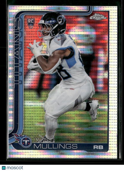 2025 Topps Chrome Football Kalel Mullings #309 Pulsar Parallel RC