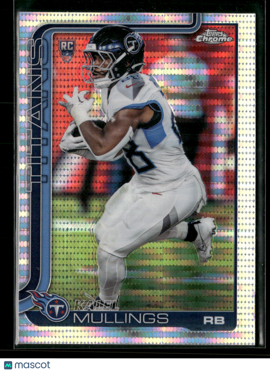 2025 Topps Chrome Football Kalel Mullings #309 Pulsar Parallel RC