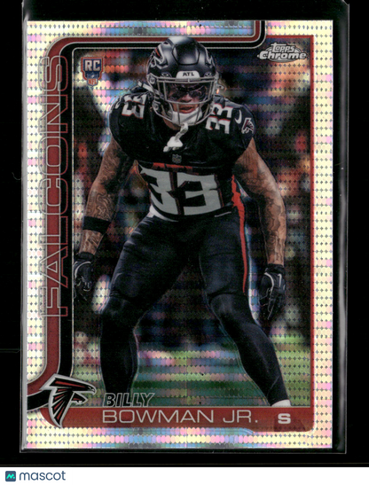 2025 Topps Chrome Football Billy Bowman Jr. #344 Pulsar Parallel RC
