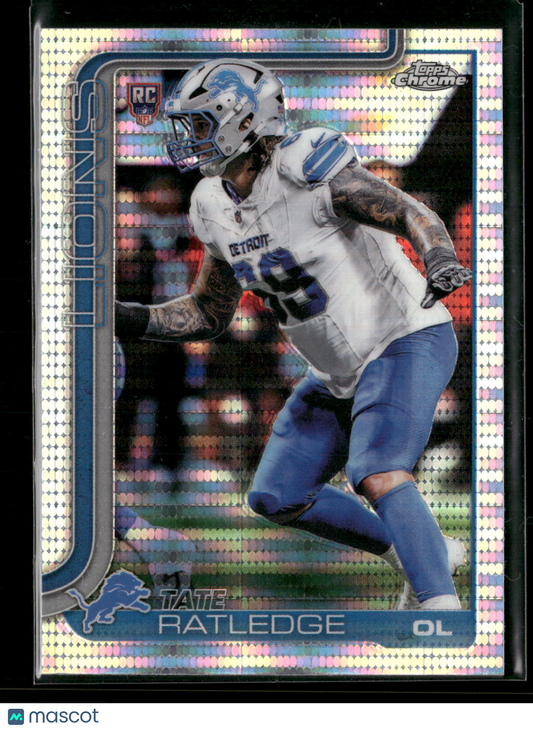 2025 Topps Chrome Football Tate Ratledge #383 Pulsar Parallel RC