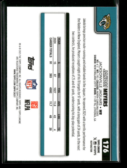 2025 Topps Chrome Football Jakobi Meyers #176 Refractor