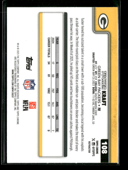 2025 Topps Chrome Football Tucker Kraft #108 Refractor