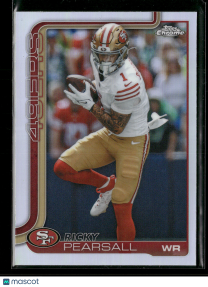 2025 Topps Chrome Football Ricky Pearsall #261 Refractor