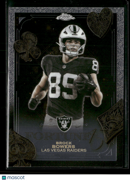 2025 Topps Chrome Football Brock Bowers #F15-8 Fortune 15