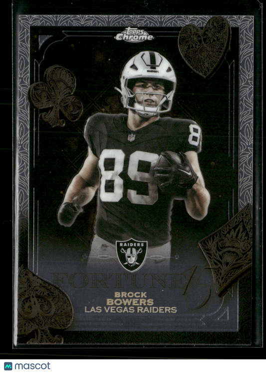 2025 Topps Chrome Football Brock Bowers #F15-8 Fortune 15