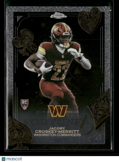 2025 Topps Chrome Football Jacory Croskey-Merritt #F15-29 Fortune 15 RC