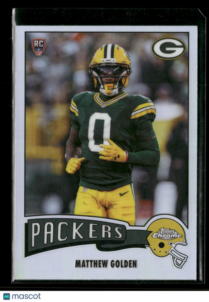 2025 Topps Chrome Football Matthew Golden #1975-13 Refractor 1975 Topps RC