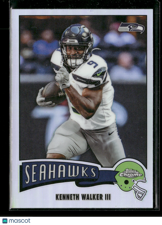 2025 Topps Chrome Football Kenneth Walker III #1975-30 Refractor 1975 Topps