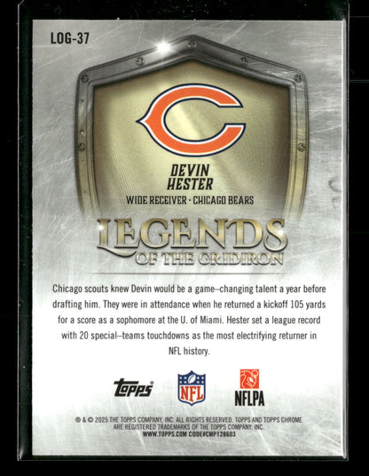 2025 Topps Chrome Football Devin Hester #LOG-37 Legends of the Gridiron