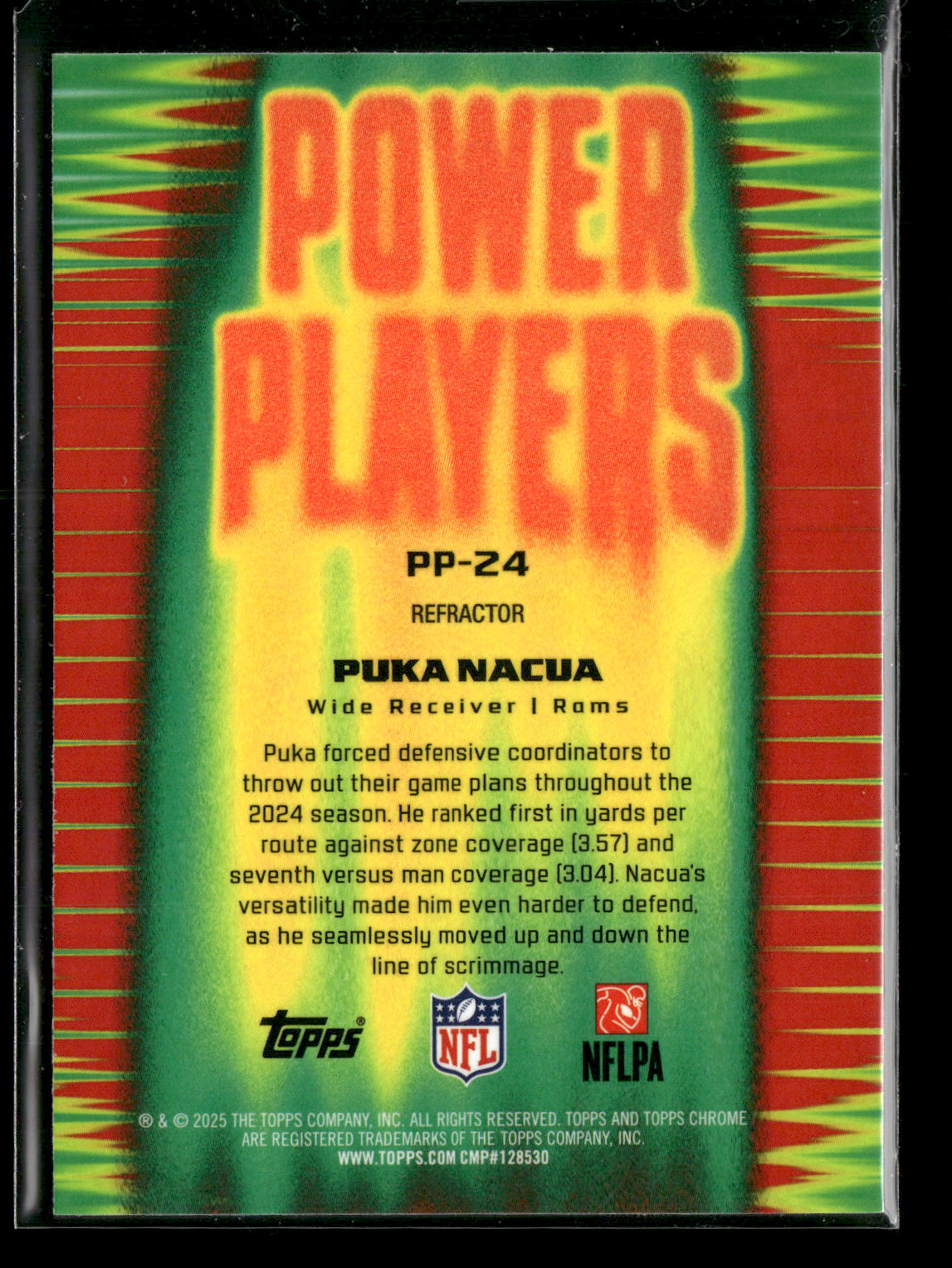 2025 Topps Chrome Football Puka Nacua #PP-24 Refractor Power Players