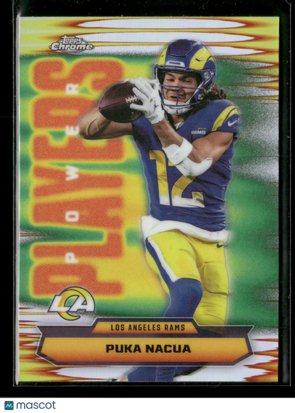2025 Topps Chrome Football Puka Nacua #PP-24 Refractor Power Players