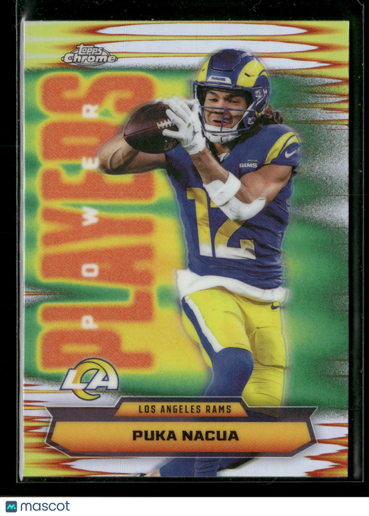 2025 Topps Chrome Football Puka Nacua #PP-24 Refractor Power Players