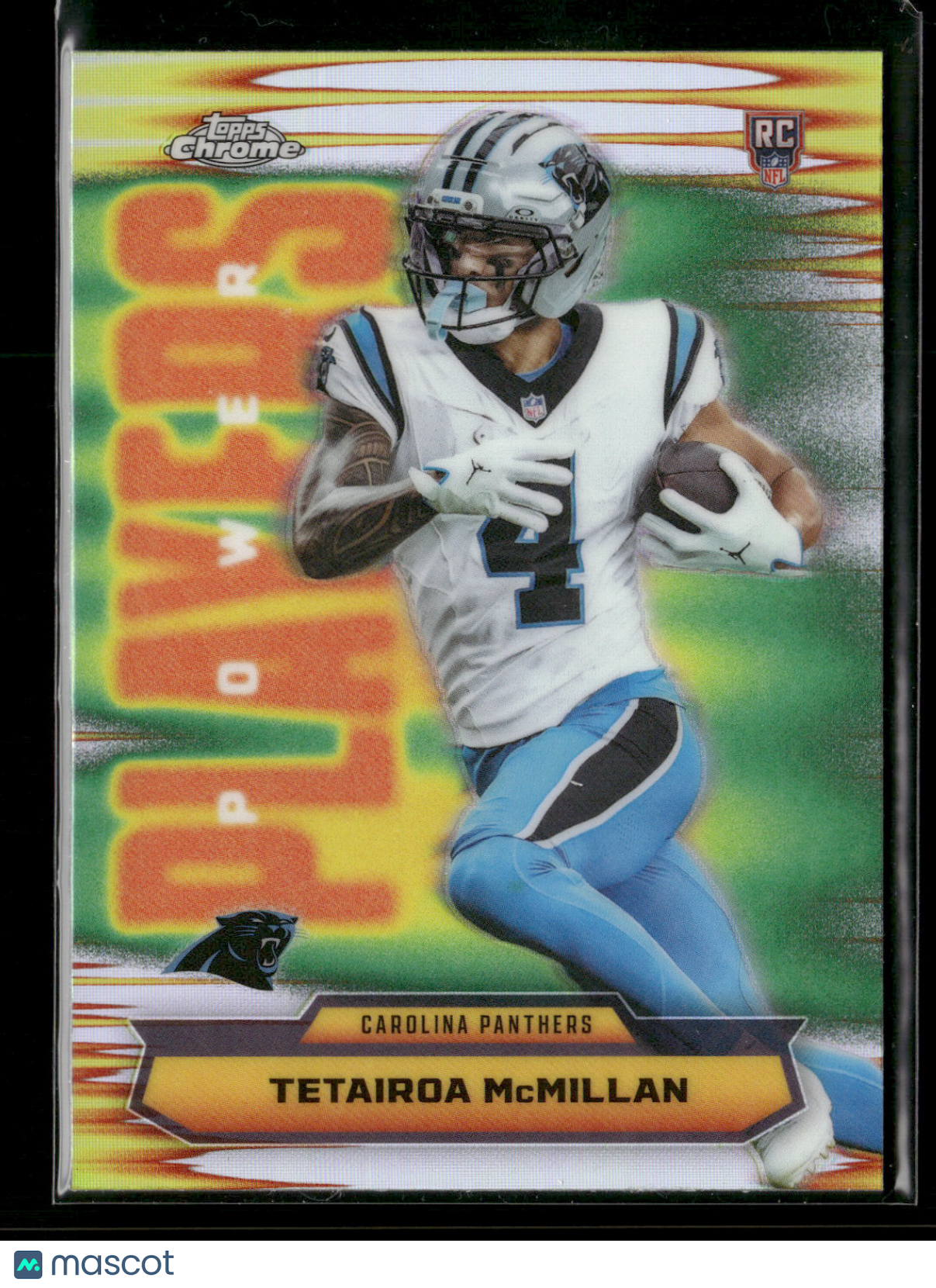 2025 Topps Chrome Football Tetairoa McMillan #PP-28 Refractor Power Players RC