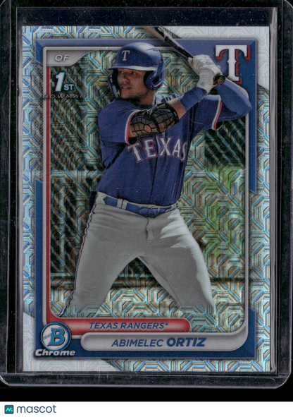 2024 Bowman Chrome Abimelec Ortiz #BCP-16 Mega Box Mojo Refractor 1st Bowman