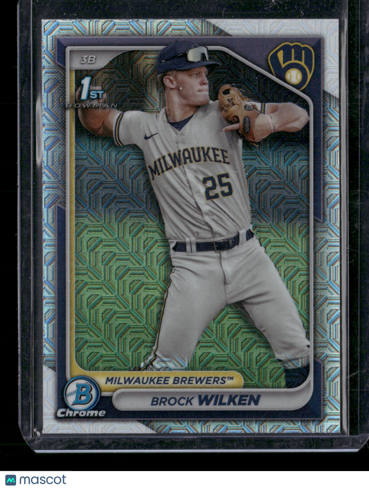 2024 Bowman Chrome Brock Wilken #BCP-86 Mega Box Mojo Refractor 1st Bowman