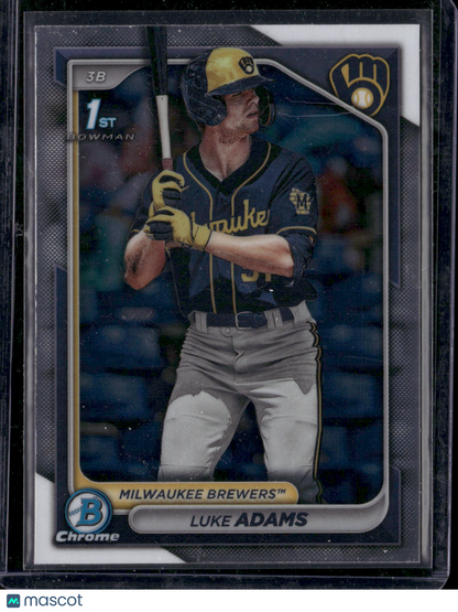 2024 Bowman Chrome Luke Adams #BCP-50 1st Bowman