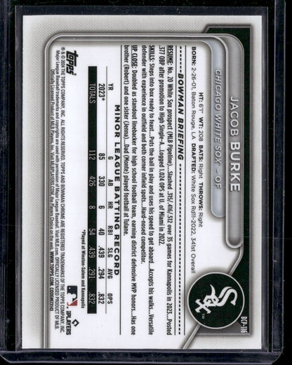 2024 Bowman Chrome Jacob Burke #BCP-116 1st Bowman