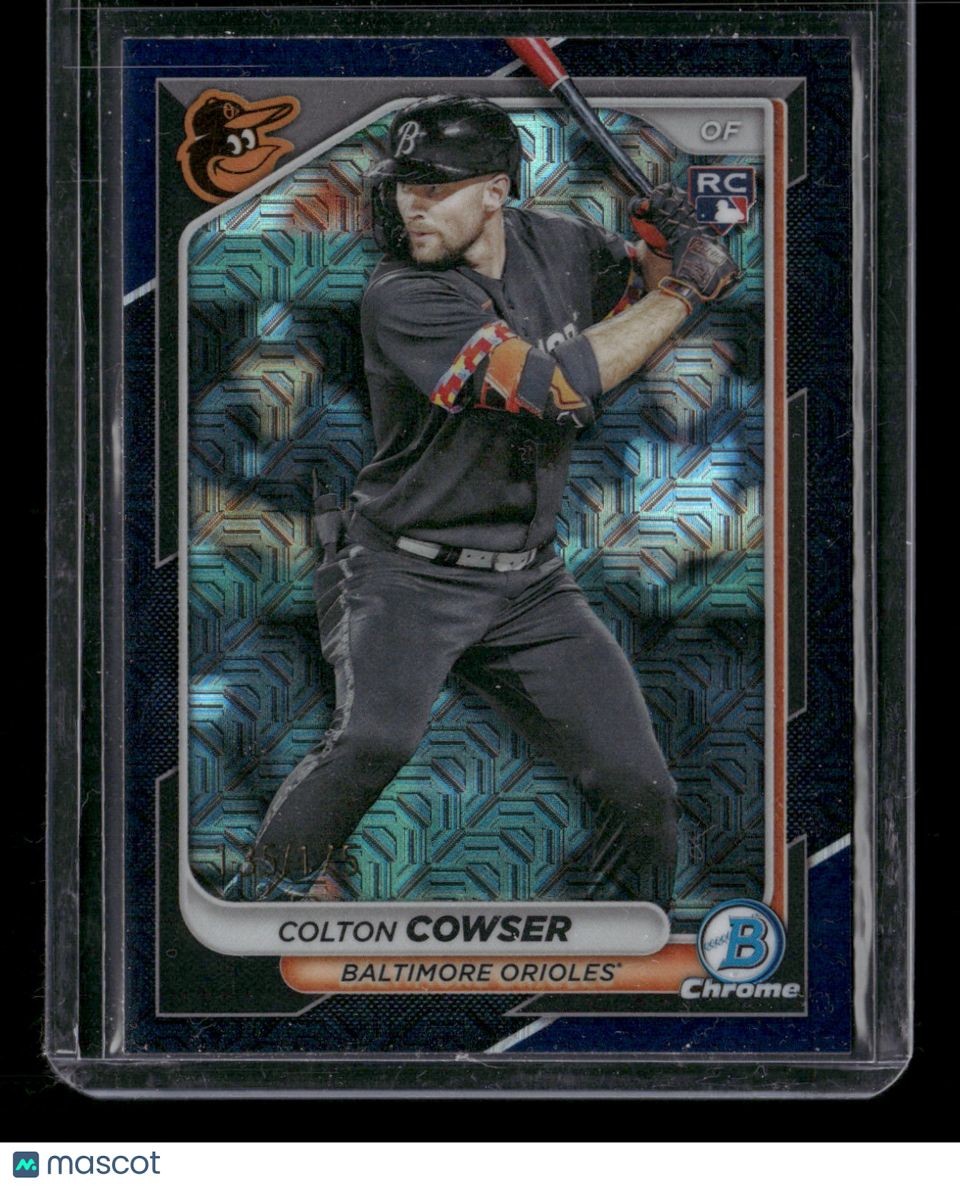 2024 Bowman Chrome Colton Cowser #31 Mega Box Mojo Navy Refractor /175 RC