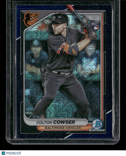 2024 Bowman Chrome Colton Cowser #31 Mega Box Mojo Navy Refractor /175 RC
