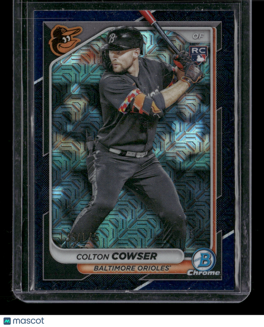2024 Bowman Chrome Colton Cowser #31 Mega Box Mojo Navy Refractor /175 RC