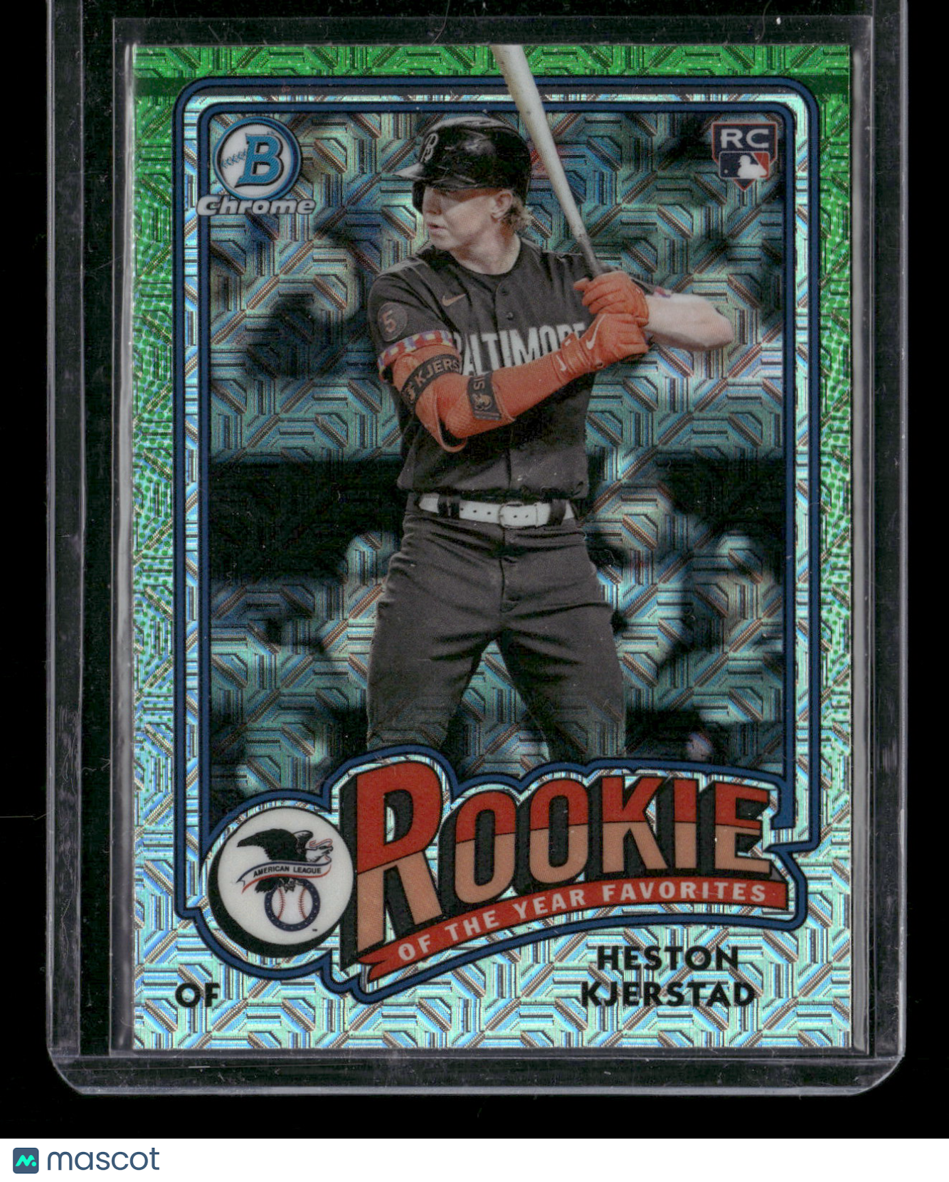 2024 Bowman Chrome Heston Kjerstad #ROY-14 Mega Box Mojo Refractor Rookie of the Year Favorites RC
