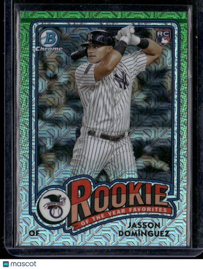 2024 Bowman Chrome Jasson Domínguez #ROY-6 Mega Box Mojo Refractor Rookie of the Year Favorites RC