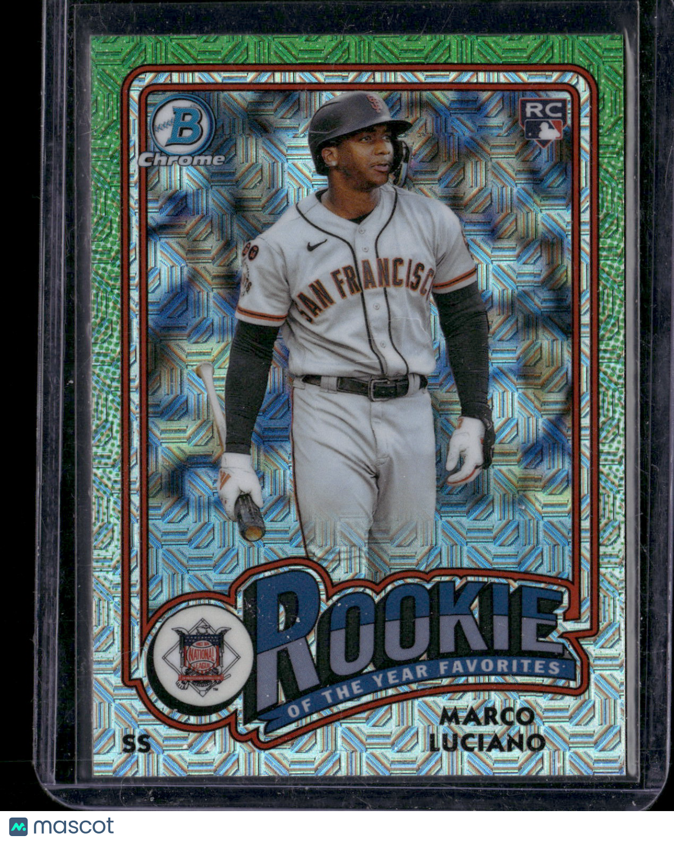 2024 Bowman Chrome Marco Luciano #ROY-11 Mega Box Mojo Refractor Rookie of the Year Favorites RC