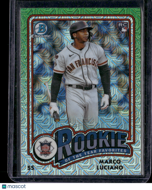 2024 Bowman Chrome Marco Luciano #ROY-11 Mega Box Mojo Refractor Rookie of the Year Favorites RC