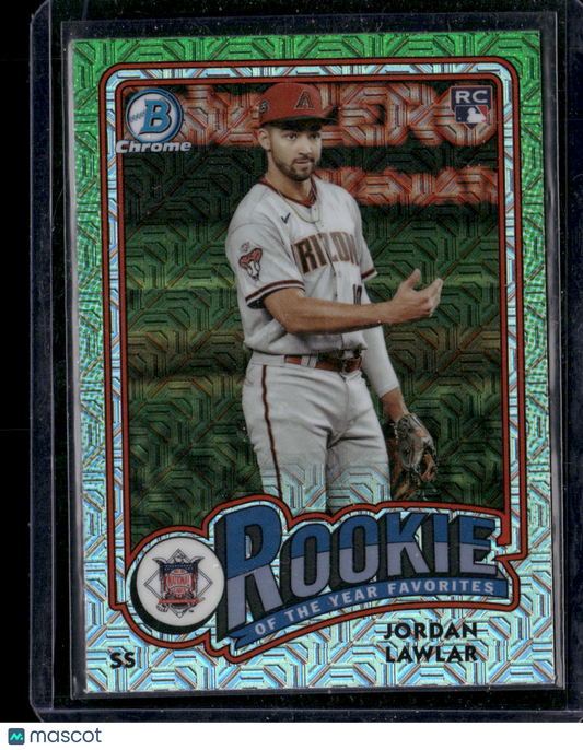 2024 Bowman Chrome Jordan Lawlar #ROY-7 Mega Box Mojo Refractor Rookie of the Year Favorites RC