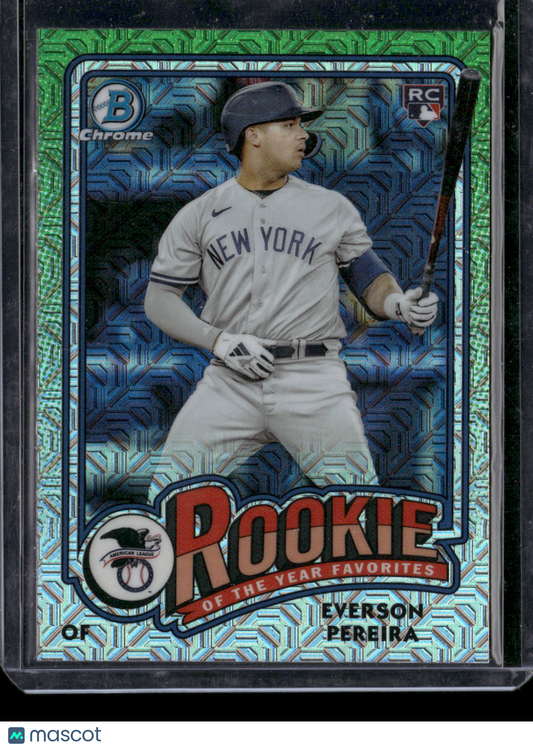 2024 Bowman Chrome Everson Pereira #ROY-15 Mega Box Mojo Refractor Rookie of the Year Favorites RC