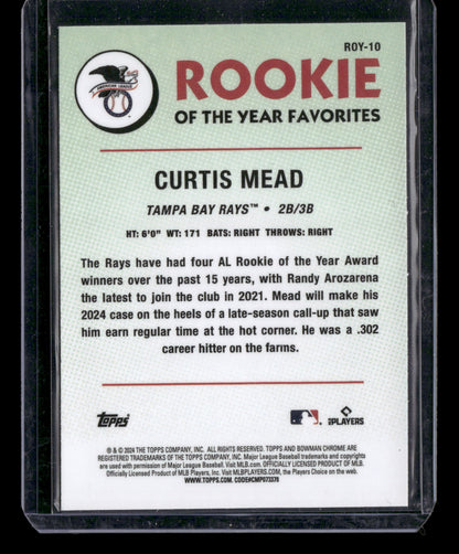 2024 Bowman Chrome Curtis Mead #ROY-10 Mega Box Mojo Refractor Rookie of the Year Favorites RC
