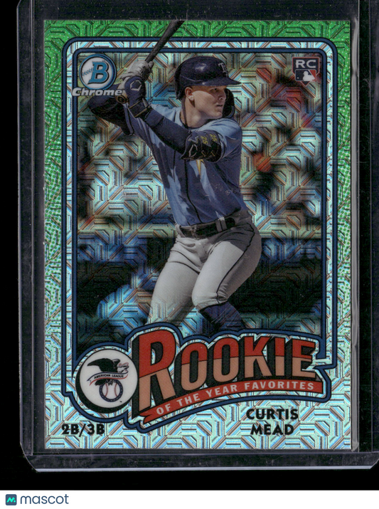 2024 Bowman Chrome Curtis Mead #ROY-10 Mega Box Mojo Refractor Rookie of the Year Favorites RC