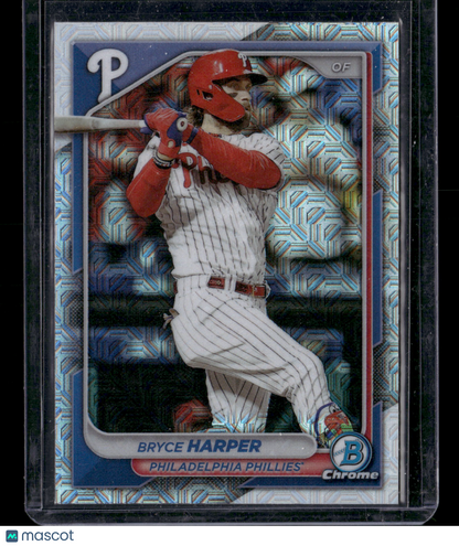 2024 Bowman Chrome Bryce Harper #37 Mega Box Mojo Refractor