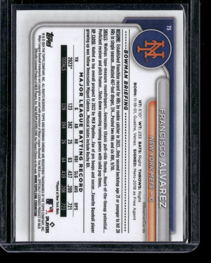 2024 Bowman Chrome Francisco Alvarez #75 Mega Box Mojo Refractor