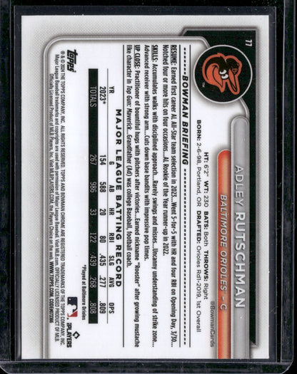2024 Bowman Chrome Adley Rutschman #77 Mega Box Mojo Refractor