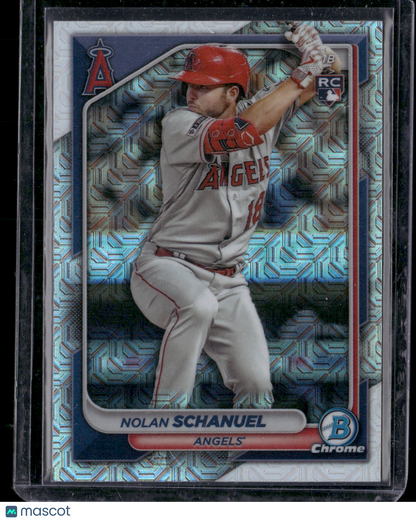 2024 Bowman Chrome Nolan Schanuel #81 Mega Box Mojo Refractor RC